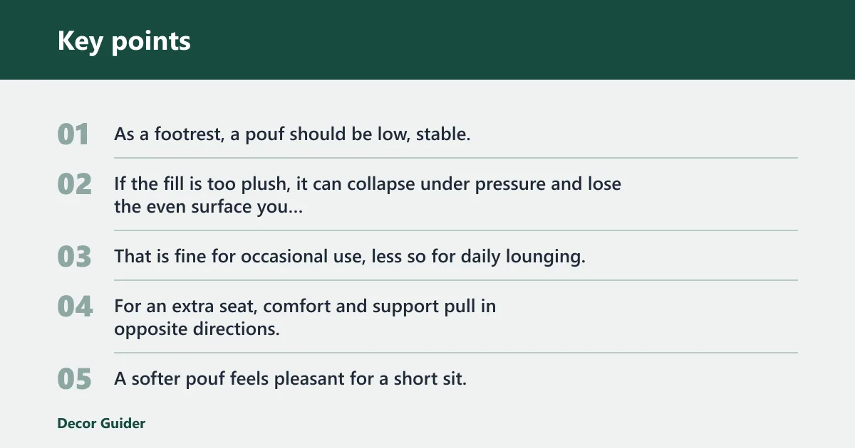 Key points: How comfortable is it day to day?