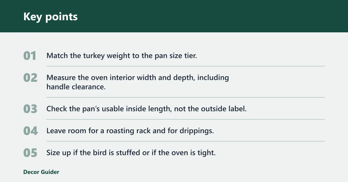 Key points: What size roasting pan do you need?