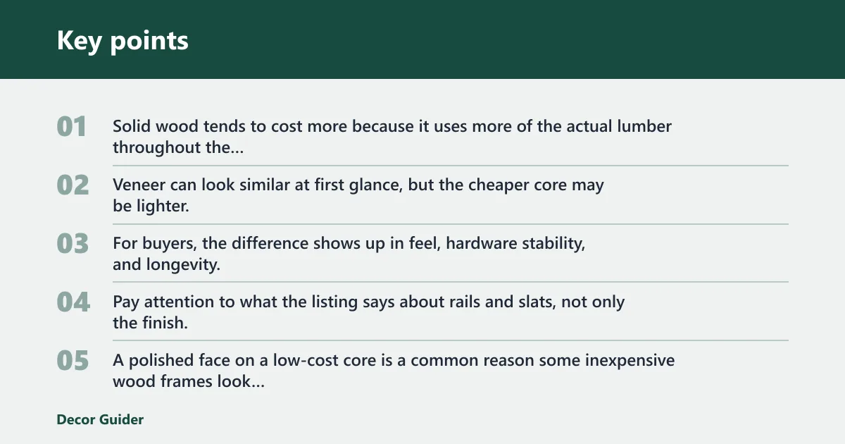 Key points: Why wood frames cost more than metal